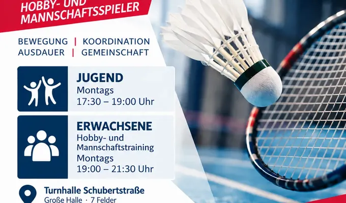 Badminton beim SV 09/35 – komm vorbei und probier es aus!